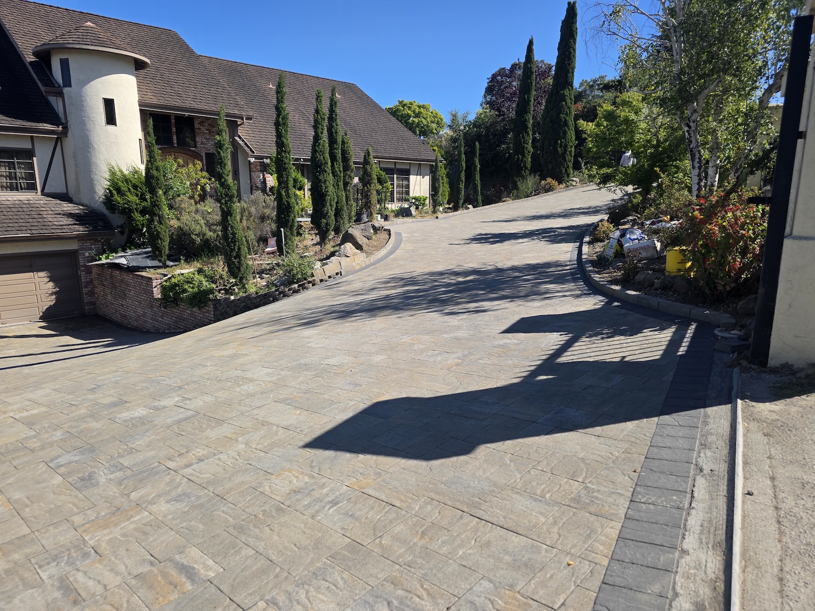 Completed paving project by Coronel Landscaping
